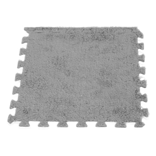 10pcs 30 cm/11.8 in Foam Puzzle Floor Play Mat,Interlocking Carpet Tiles for Home Gym and Fitness Room (Gray) - color: Grey