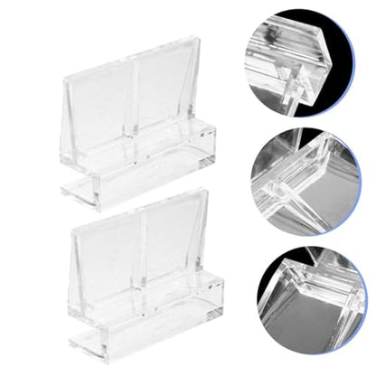 LIOOBO 6pcs Aquarium Lid Clips for Glass Covers Durable Acrylic Fish Tank Support Holders Rimless Aquarium Lid Protector Clips Elegant Design for Secure Fit