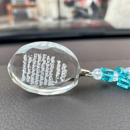 Islam Quran AYATUL KURSI Blue Crystal Allah car Hanging car Pendant