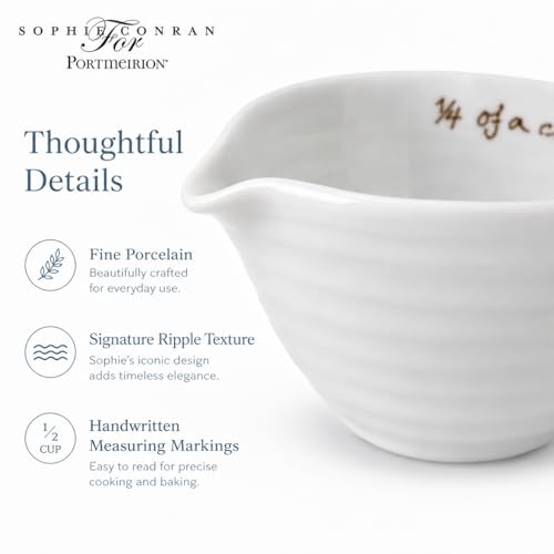 Portmeirion Sophie Conran White Measuring Cups,Set of 4 - color: White