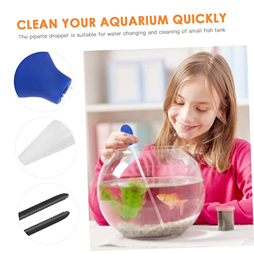 4pcs Aquarium Cleaning Tools Feeder Tweezers and Pipette Dropper for Fish Tank Maintenance and Waste Removal for Aquatic Plants and Pets