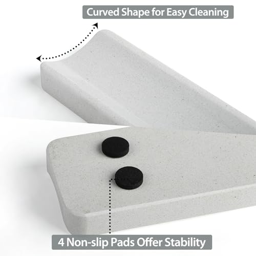 Koville Italian Quarella Engineered Marble Incense Holder, Incense Holders for Sticks, Sturdy Incense Burner Ideal for Meditation and Relaxing, Easy to Clean(Ariete Quarella) - color: White Engineered Marble-ariete