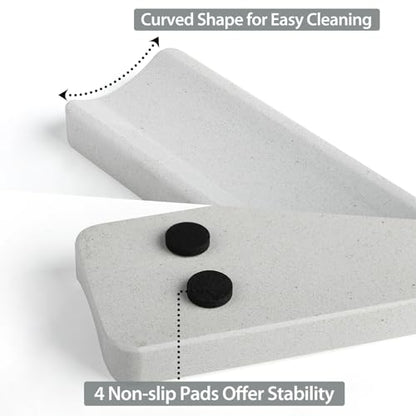 Koville Italian Quarella Engineered Marble Incense Holder, Incense Holders for Sticks, Sturdy Incense Burner Ideal for Meditation and Relaxing, Easy to Clean(Ariete Quarella) - color: White Engineered Marble-ariete