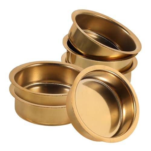 6Pcs Incense Burner Replacement Plates 2.36 Inch Small Round Censer Dish for Arabic Aromatherapy Holder Accessories with Hole-Free Design