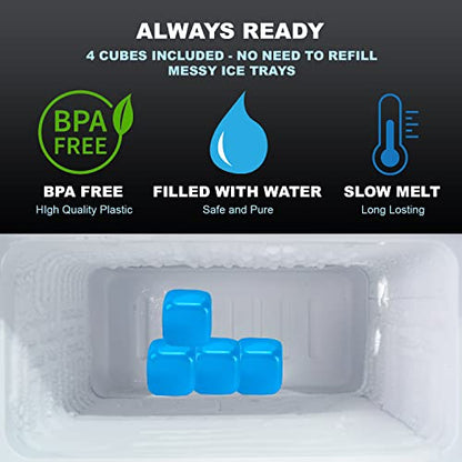 Circulating Cold Water Therapy Kit Gen 2 – Ice Machine with Universal Pad 3-Strap Wrap and 4 Cold Cubes (Arctic Ice Clear Kit)
