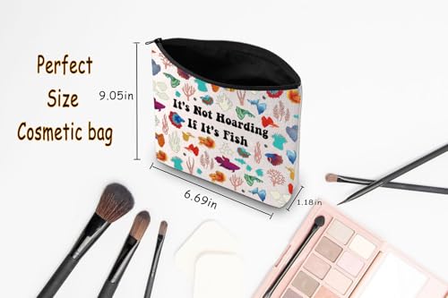 Colorful Betta Fish Gift It's Not Hoarding If It's Fish Cosmetic Bag Aquarium Lovers Gift (If It's Fish Bag)
