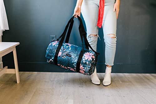 19” Barrel Womens Duffel/Gym/Weekender Bag (Navy Floral) - color: Navy Floral