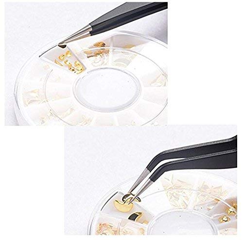Eyelash Tweezers - FEITA Precision Eyelash Extension Tweezers Set - Professional Straight & Curved Pointed Very Fine Tip Tweezers for Lash Extensions - Black - 2Pcs - color: Black Tweezers - 2pcs