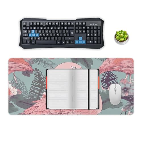 Large Size Gaming Mouse Pad Flamingo2 Desk Mat Non-Slip Base Waterproof Desktop Writing Pad for Office Home - color: Flamingo2, size: 40x90cm
