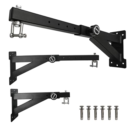 Heavy Duty Punching Bag Hanger, Wall Mounted Punching Bag Hanger, Adjustable Length and Height Heavy-Duty Punching Bag Bracket, Suitable for Home Gym - style: Length Adjustable