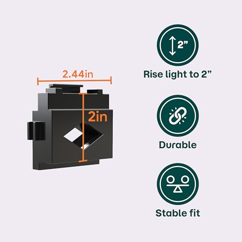 Aquarium Light Risers for Fluval Plant & Marine 3.0 & 2.0 LED | Heat-Resistant Polymer Stand | Toolless Easy Install (2-Inch) - size: 2-Inch