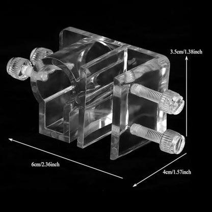 SUNGOOYUE Aquarium Hose Holder Acrylic Soft Tube Fixture 2PCS for 12-16mm Pipe, Hot Bent Transparent Tube Clamp, Keyhole Fit and Screw Mount for Fish Tank Wall 5-15mm