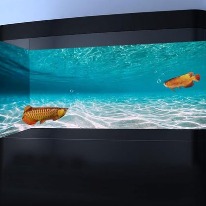30X18IN Natural Undersea Aquarium Background, Undersea Beach Fish Tank Background, with 8 EVA Double-Sided Tape - color: Sea, size: 30X18in/75X45cm
