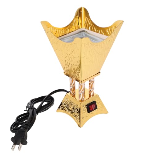 Holibanna Middle Eastern Style Electric Incense Burner Desktop Censer with Us Plug Safe No Open Fire Suitable for Home Office Yoga Aromatherapy 7.28X3.85X3.85 Inch