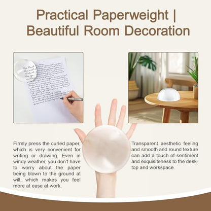 4 Inch Optics Glass Dome Magnifier Paperweight Reading Magnifying Glass Paperweight Optical Half Ball Lens with Gift Box - color: 100mm Glass