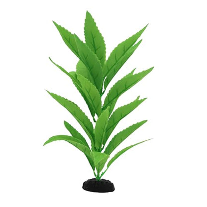 2-Pack 12 Inch Aquarium Silk Aquarium Plants, Artificial Plastic Plant | For Small Tank, Goldfish, Fish Hides - color: Green a