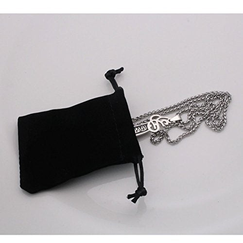 ZKDC Islam muslim Zulfiqar Sword of Imam Ali stainless steel 60 cm chain necklace jewelry