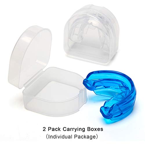 Coolrunner Double Braces Mouth Guard, Sports Athletic Mouth Guards Youth Mouthguard for Upper and Lower Teeth Protection Required for Youth, Teenager and Adults (Blue) (Blue)