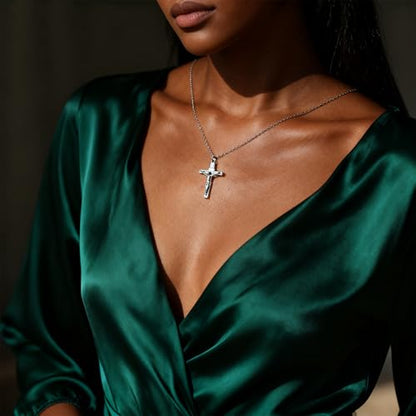 Dainty Silver Necklace for Women - Ankh Jesus Horse Celtic Cross Necklace for Women, Dainty Charm Spider Christian Gifts for Friends Sister Mom, Birthday, Christmas, Mother's Day, Graduation Gifts - style: Jesus