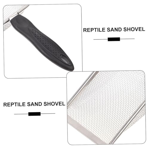 KESYOO 2PCS Stainless Steel Reptile Substrate Shovels Portable Litter Scooper for Turtles Lizards and Snakes Easy Clean Poop Cleaner for Reptiles