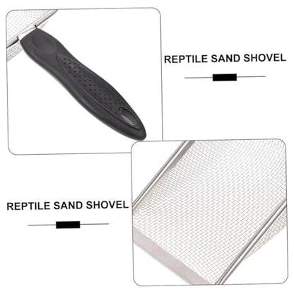 KESYOO 2PCS Stainless Steel Reptile Substrate Shovels Portable Litter Scooper for Turtles Lizards and Snakes Easy Clean Poop Cleaner for Reptiles