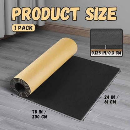 Pangda 1 Piece 78 x 24 x 1/8 Inch Extra Large Marine Foam Roll Closed Cell Rubber with Adhesive Insulation Sheets Lightweight Single Sided Tape Water Weather Resistant for Craft - size: 78 x 24 x 1/8 Inch