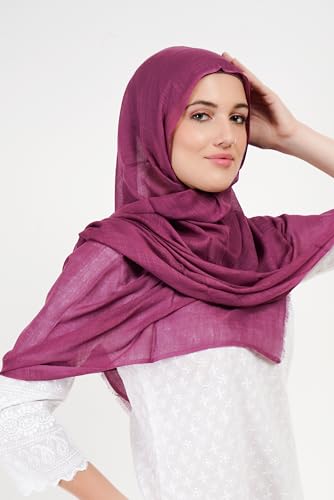 Soft Hijab Scarf 100% Modal | Lightweight | Breathable For Women - color: Berry