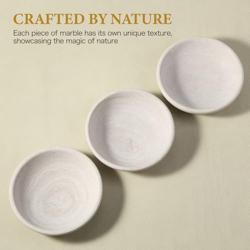 Koville Natural Marble Incense Holder, Incense Holder for Sticks with 9 Holes, Handmade Incense Burner Ash Catcher for Meditation Yoga SPA, Balsam Fir/Palo Santo/Sage/Cone Incense Bowl(Grey) - color: D=150-beige