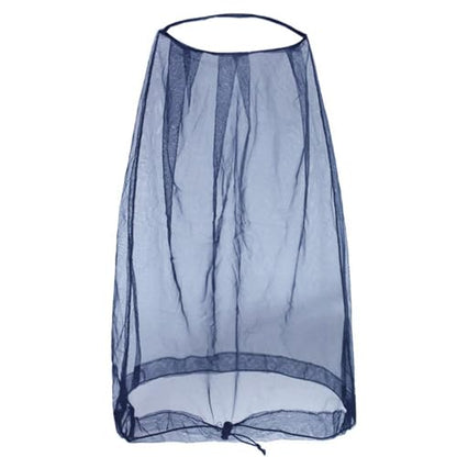 Practical Head Covers with Fine Density Mesh Antibug Head Net for Women Men Unisex Hiking Camping Fishing Accessories Gnat - color: Navy Blue Sky Top