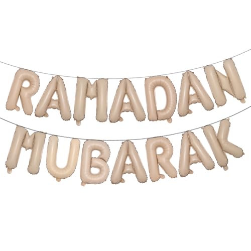 16 inch Multicolor Eid MUBARAK Foil Balloons Party Decoration Supplies RAMADAN MUBARAK Decoration Happy EID Balloons For Muslim EID Ballon (RAMADAN MUBARAK Caramel) - color: Ramadan Mubarak Caramel