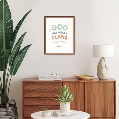 LARTSFRO Bible Christian Boho Wall Art Decor Posters Prints, Inspirational Bible Verses Room Bedroom Bathroom Playroom Dorm Wall Art Decor Aesthetic for Nursery Baby Kids Teen Girls Gifts, Christian Classroom Wall Decor, 12x16 Inch Set of 4 Pcs Pictures (