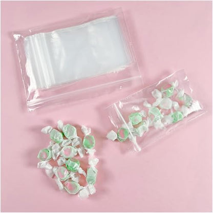 Plymor 3 x 5 inch, 2 Mil Zipper Reclosable Bags (Pack of 500) | Plastic poly bags for jewelry, beads, rings, earrings, pills, vitamins, spices, coins, screws & small parts - size: 3" x 5" (500 Count)