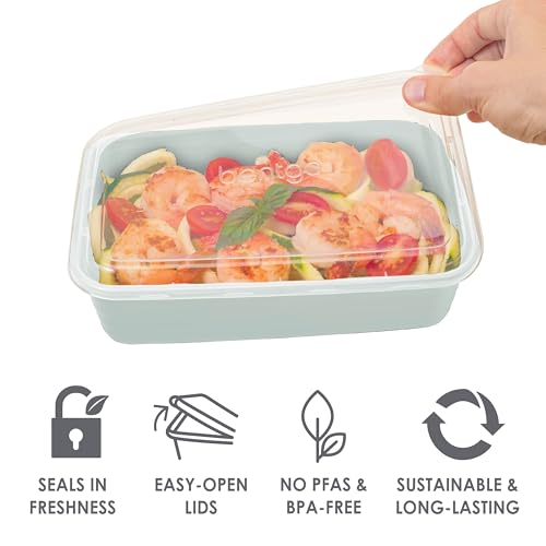 Bentgo Prep 60-Piece Meal Prep Kit - Reusable PFAS & BPA-Free Food Containers, 1-Compartment, 2-Compartment, & 3-Compartments - Microwave, Freezer, & Dishwasher Safe (Floral Pastels) - color: Floral Pastels