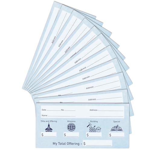Eaasty 200 Pieces Church Offering Envelopes My Offering Bill Size Envelope Church Tithe Envelopes for Donations, Religious Occasions(Fresh Style) - style: Fresh Style
