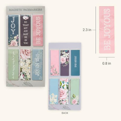 Christian Art Gifts Magnetic Scripture Bookmark Set for Women: Joy - color: Joy in You