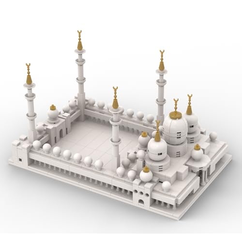 sterope Abu Dhabi Mosque Sheikh Zayed Grand Mosque Building Blocks, Assembly Toy, World Landmark Model, Muslim Architecture Plastic Set Eid al Fitr Gift