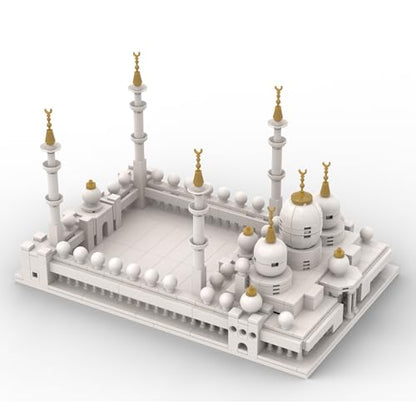 sterope Abu Dhabi Mosque Sheikh Zayed Grand Mosque Building Blocks, Assembly Toy, World Landmark Model, Muslim Architecture Plastic Set Eid al Fitr Gift
