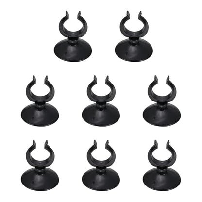 Aquarium Suction Cups, Fish Tank Suction Cups Clips Airline Tube Holders Clamps (Plastic, 8Pcs, Black) for 0.9" Fish Tank Airline Tubing Binding Moss Shrimp Nest, 23x45MM - color: Black, size: 23x45MM