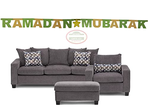 Ramadan Decoration [ 2 Pack ] Ramadan Mubarak banner Ramadan Wall Decor Islamic Decoration Ramadan Favors Eid Decoration Wholesale Islamic Gifts 123 (2 Banners) - size: 2 Banners