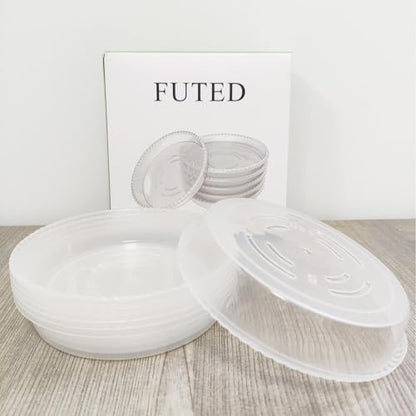 6 Pack Clear Plant Saucer 6 inch, Durable Plastic Plant Trays for Indoor, Round Flower Plant Pot Saucer, Sturdy Plant Water Catcher Tray - size: 6 inch