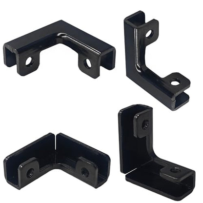 4PCS L-Shape Glass Corner Clips, Panel Fixing Brackets for 8-10mm Display Cabinet and Aquarium(Black)