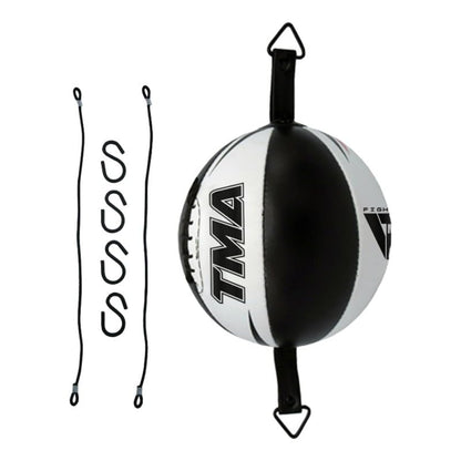 TMA Genuine Cow Hide Leather Double End Speed Ball Boxing Floor to Ceiling Punch Bag, Double End Bag, Double End Punching Bag, Boxing Ball, Punching Bag, Boxing Bag - color: White