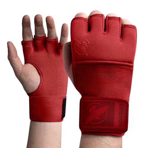 Hayabusa Deluxe Quick Wraps for Men and Women - Boxing & Martial Arts Hand Wraps - color: Red, size: Large