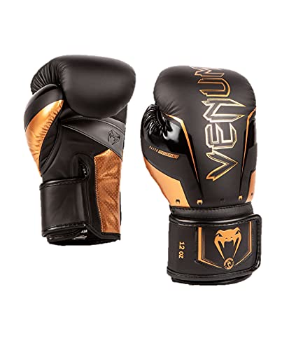 Venum Elite Evo Boxhandschuhe - color: Black/Bronze, size: 12 oz