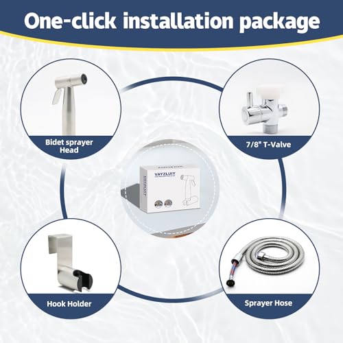 Handheld Bidet Sprayer for Toilet - Bidets for Existing Toilets Adjustable Water Pressure with Bidet Hose for Feminine Wash, Stainless Steel Muslim Shower Jet Spray for Toilet - style: 1 Pack