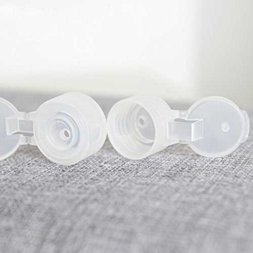 ALINK Travel Size Plastic Empty Toiletry Bottles, 30ml (1 oz) Pack of 6 Liquid Containers with Labels