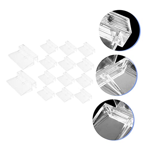 MERRYHAPY 16Pcs Acrylic Aquarium Lid Support Racks Fish Tank Cover Holders Durable and Easy to Install for Preventing Fish from Jumping