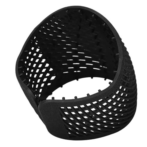 Women Elastic Nylon Hijab Headband Holder - Anti Slip Breathable Stretchy Under Scarf Crown Cap for Secure Hijab Grip (Black)