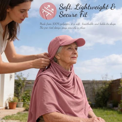 ZLYC Women Muslim Hijab Scarf with Visor Built-in Undercap Sun Protection Headwrap - color: Solid Pink