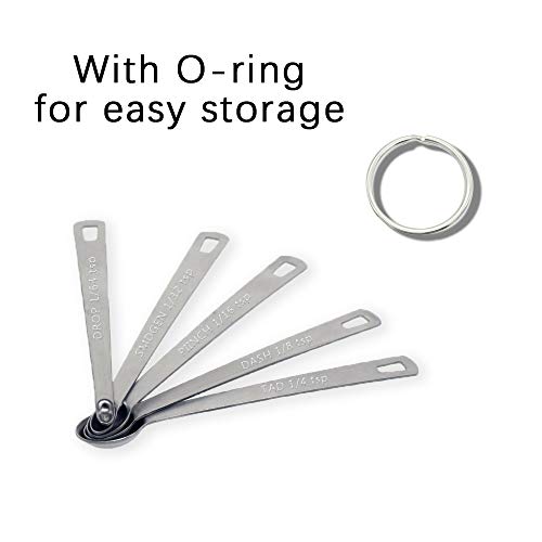 1Pack Mini Measuring Spoons Set, Heavy Duty Stainless Steel Teaspoon for Cooking and Baking, Suitable for Small Amount of Dry or Liquid Ingredients and Spices